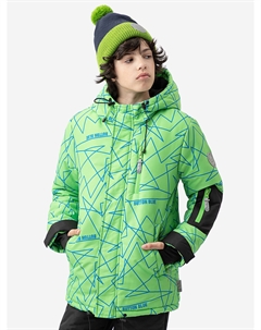 Куртка демисезонная с мембраной и принтом салатовая, Зеленый Button blue