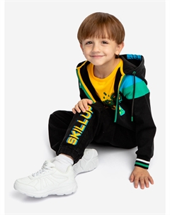 Брюки с поясом на резинке для мальчика, Черный Button blue