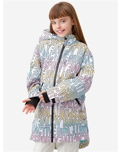 Плащ с разноцветным шрифтовым принтом белый, Белый Button blue