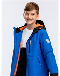 Куртка демисезонная с капюшоном синяя, Синий Button blue