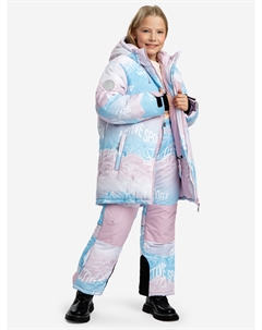 Пальто зимнее с принтом, Мультицвет Button blue