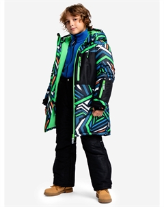 Пальто зимнее с капюшоном мультицвет, Мультицвет Button blue