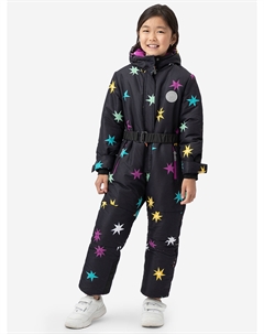 Комбинезон зимний черный с принтом, Черный Button blue