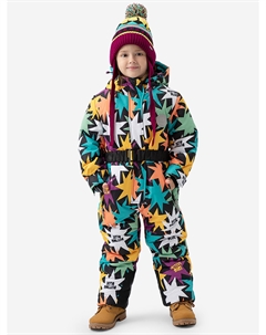 Комбинезон зимний черный с принтом, Мультицвет Button blue