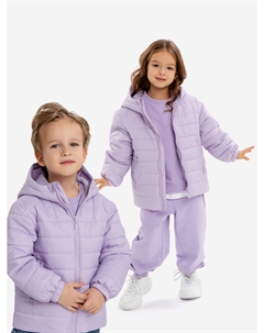 Куртка с капюшоном демисезонная стёганная сиреневая детская, Фиолетовый Button blue