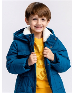 Куртка с капюшоном синяя, Синий Button blue