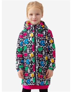 Плащ с капюшоном и оригинальным принтом разноцветный, Мультицвет Button blue