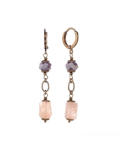 Серьги, Pesca, с морганитом и кристаллом Lanzerotti