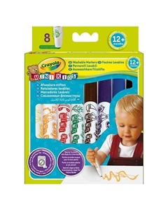 Смываемый фломастеры Mini Kids для малышей старше 1-го года Crayola