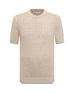 Джемпер изо льна и хлопка Brunello cucinelli