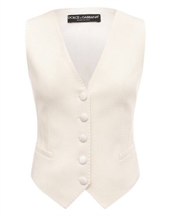 Жилет из шерсти и шелка Dolce&gabbana