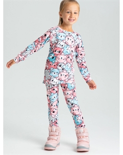 Термокомплект трикот. для девочек: фуфайка (футболка) с длин. рук, брюки для эпизод. использования Playtoday kids