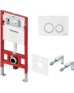 Инсталляция Spring S401103 для подвесного унитаза с Белой глянцевой клавишей смыва Tece