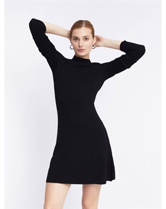 Трикотажное платье-лапша длины мини с высоким горлом Zolla