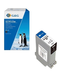Картридж G&G GG-PFI107BK, PFI-107 BK, черный / GG-PFI107BK G&g