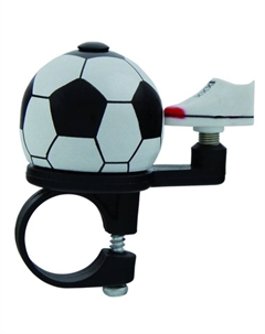 Звонок алюминий/пластик мини D=38мм "футбол" черно-белый, 5-420103 M-wave