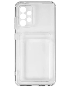 Накладка силиконовая Red Line iBox Crystal, для Samsung Galaxy A52, с кардхолдером (прозрачный) Red line