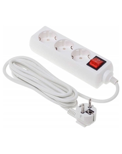 Сетевой удлинитель BU-PS3.3/W, 3 м, 3 розетки, белый Buro