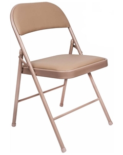 Стул складной "Golf Plus CF-003 Комфорт", бежевый каркас, кожзам бежевый, 531567 Brabix