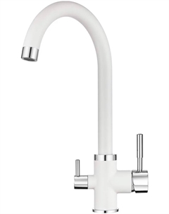 Кухонный смеситель Granula GR-2168 с краном для питьевой воды арктик