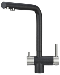 Кухонный смеситель Granula GR-2305 с краном для питьевой воды черный