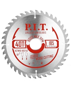 Диск пильный ACTW04-185T40, 185x30/20/16x2 мм, 40T P.i.t.