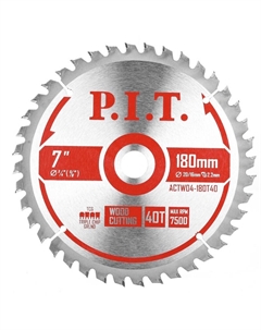 Диск пильный ACTW04-180T40, 180x20/16x1,4 мм, 40T P.i.t.