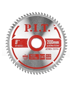 Диск пильный ACTW04-200T64, 200x30/20x2 мм, 64T P.i.t.