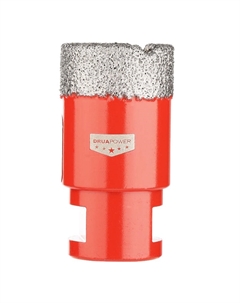 Коронка алмазная по керамограниту AMAS18-0032, 32 мм, M14, сухое сверление, вакуумная пайка P.i.t.