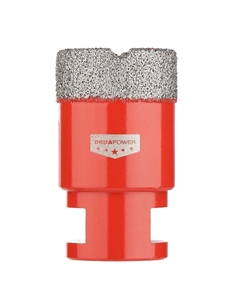 Коронка алмазная по керамограниту AMAS18-0035, 35 мм, M14, сухое сверление, вакуумная пайка P.i.t.