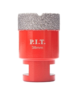Коронка алмазная по керамограниту AMAS18-0038, 38 мм, M14, сухое сверление, вакуумная пайка P.i.t.