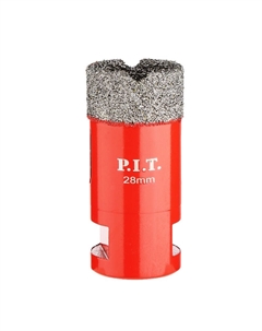 Коронка алмазная по керамограниту AMAS18-0028, 28 мм, M14, сухое сверление, вакуумная пайка P.i.t.