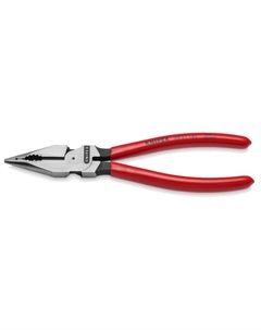 Плоскогубцы комбинированные KN-0821185, остроконечные с удлинёнными губками, 185 мм, обливные ручки Knipex