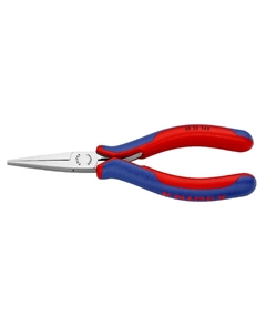 Длинногубцы захватные для электроники KN-3552145, плоские губки, 145 мм, 2-компонентные ручки Knipex