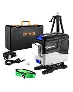 Уровень лазерный самовыравнивающийся профессиональный LL12-HVR SET 2 PREMIUM (12 линий, зеленый луч, штатив 1 м, кейс) 065-0105-1 Деко