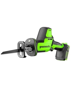 Пила сабельная компактная аккумуляторная GPT-CRS-25 1200507 (24V, бесщеточная, без АКБ и ЗУ) Greenworks