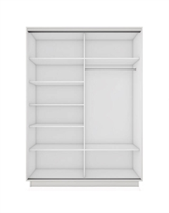 Корпус шкафа-купе Экспресс 2 1400х2200х600мм белый снег ЛДСП Е1