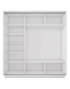 Корпус шкафа-купе Экспресс 2 1800х2200х600мм белый снег ЛДСП Е1