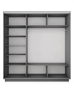 Корпус шкафа-купе Экспресс 2 1800х2200х600мм серый диамант ЛДСП Е1