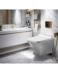 Унитаз подвесной Ellero Aria pp CT10481 безободковый, с сиденьем микролифт, белый Ceruttispa