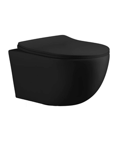 Унитаз подвесной Orlter Aria mbfCT10017 безободковый, с сиденьем микролифт, черный матовый Ceruttispa