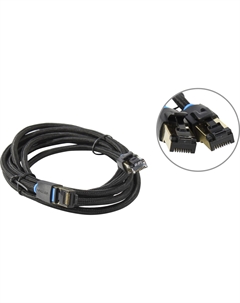 Патч-корд SFTP кат.8, 0.5 м, RJ45-RJ45, черный, CU, экранированный, IKGB (IKGBD) Vention