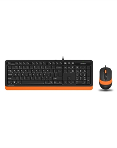 Клавиатура + мышь Fstyler F1010, USB, черный/оранжевый (F1010 ORANGE) A4tech