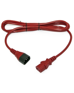 Кабель питания C13-C14, 10А, 50 см, красный, (PWC-IEC13-IEC14-0.5-RD) Hyperline
