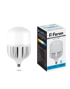 Лампа светодиодная E27/E40/T150, 120Вт, 6400K-6400K / дневной, 1100лм, Feron LB-65 (38197)