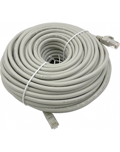 Патч-корд UTP кат.6, 30 м, RJ45-RJ45, серый, CCA, (UTP-6-30M-G) Buro