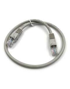 Патч-корд UTP кат.5e, 1 м, RJ45-RJ45, серый, LSZH, (UTP-5E-1M-G-LSZH) Buro
