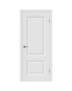 Дверь межкомнатная Барселона 2 900х2000 мм эмаль белая глухая с замком и петлями Vfd