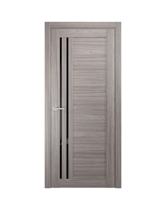 Дверь межкомнатная Квадро 20 800х2000 мм финишпленка дуб дымчатый со стеклом Sd