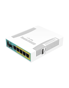 Маршрутизатор MikroTik hEX PoE, RB960PGS, белый/зеленый Mikrotik